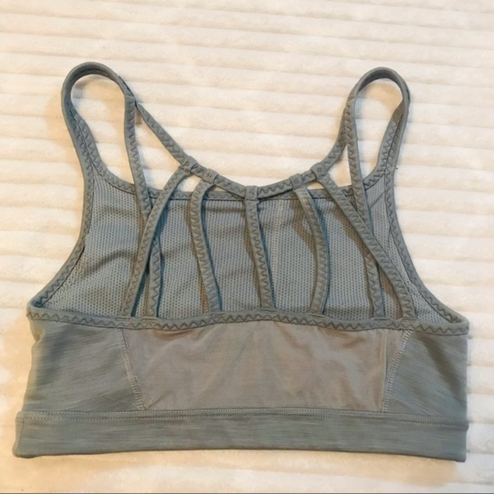 Athleta Strappy Sports Bra Grey